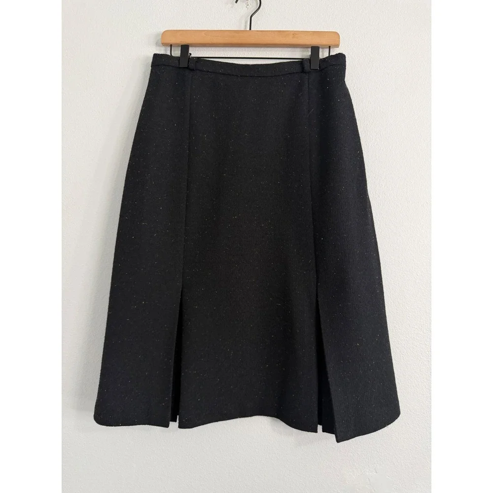 Vintage 70's Trissi -‎ Pleated Midi Speckled Skirt
